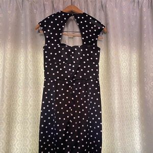 White House Black Market Great Condition Polka dot dress